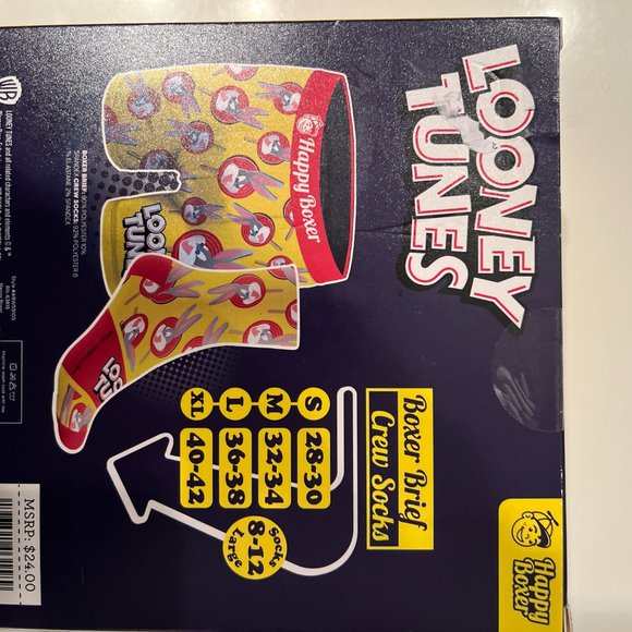 Men's Novelty Boxers and Socks - Looney Tuns / Bugs Bunny Boxers XL Socks L new - Picture 4 of 11